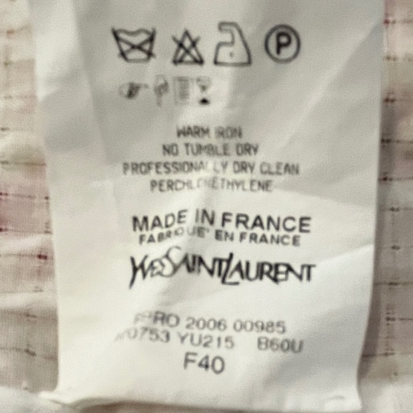 YVES SAINT LAURENT Ruffle Sleeveless Top Blouse FR40 US8 - Picture 5 of 8